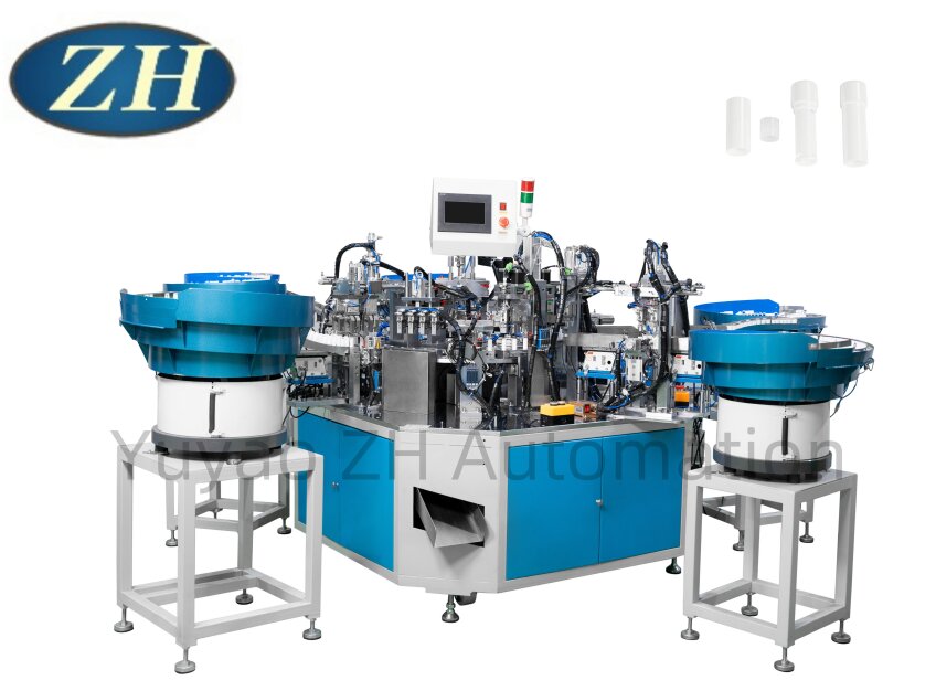 Lippenstiftbuisassemblagemachine betrouwbaarheid voor vier stukken